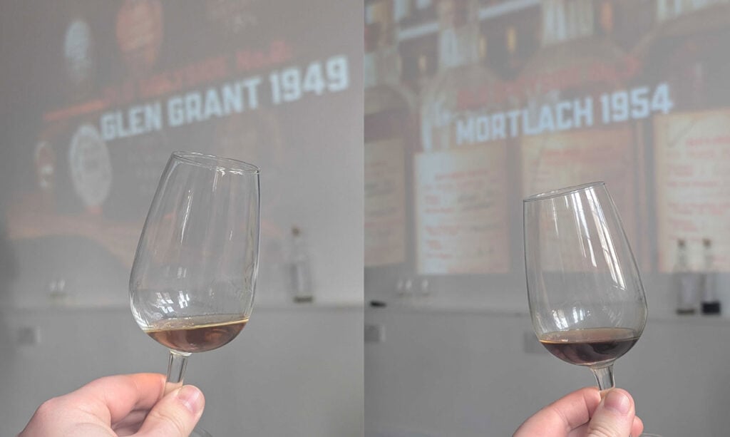 Glen Grant whisky from 1949 and Mortlach from 1954