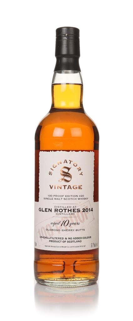 Glenrothes 10 Year Old 2014 - 100 Proof Edition #20 (Signatory) Single Malt Whisky