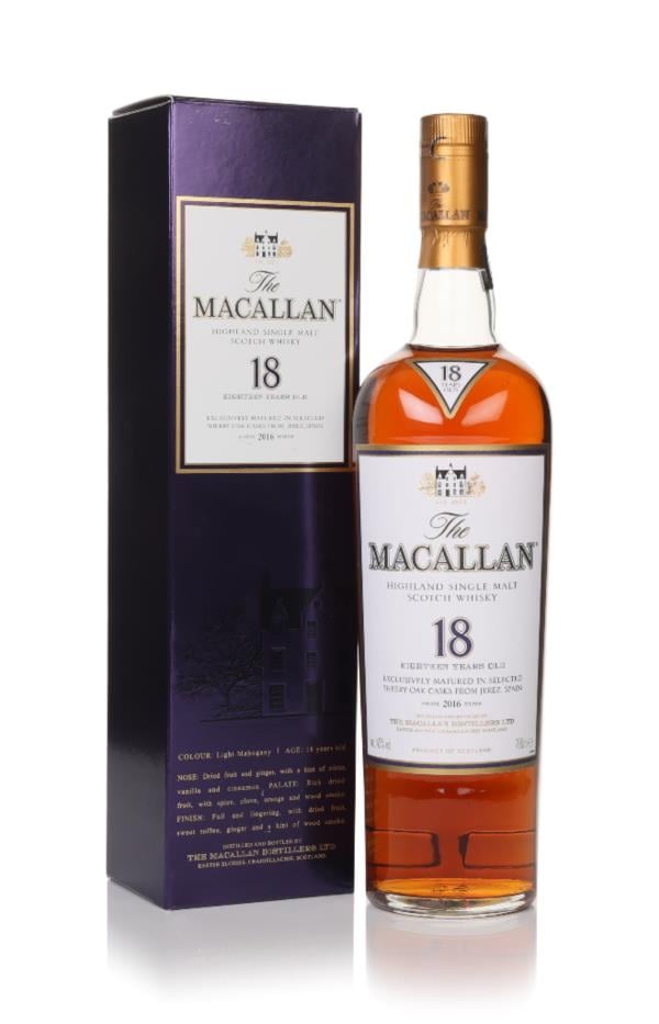 The Macallan 18 Year Old Sherry Oak (2016 Release) Single Malt Whisky