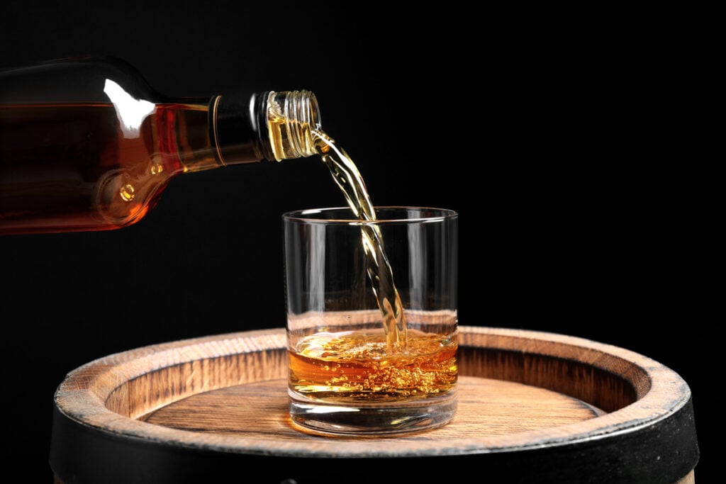 A bottle of whisky has 28 units of alcohol, typically