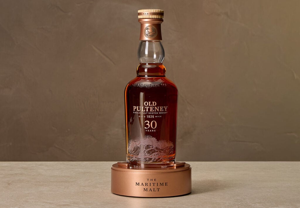 A bottle of Old Pulteney 30 Years Old