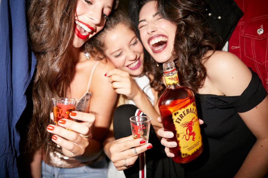 A party with Fireball Cinnamon Whisky Liqueur