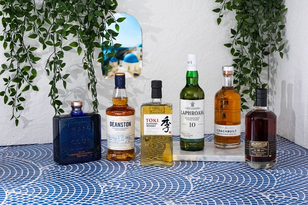 A range of whiskies for summer