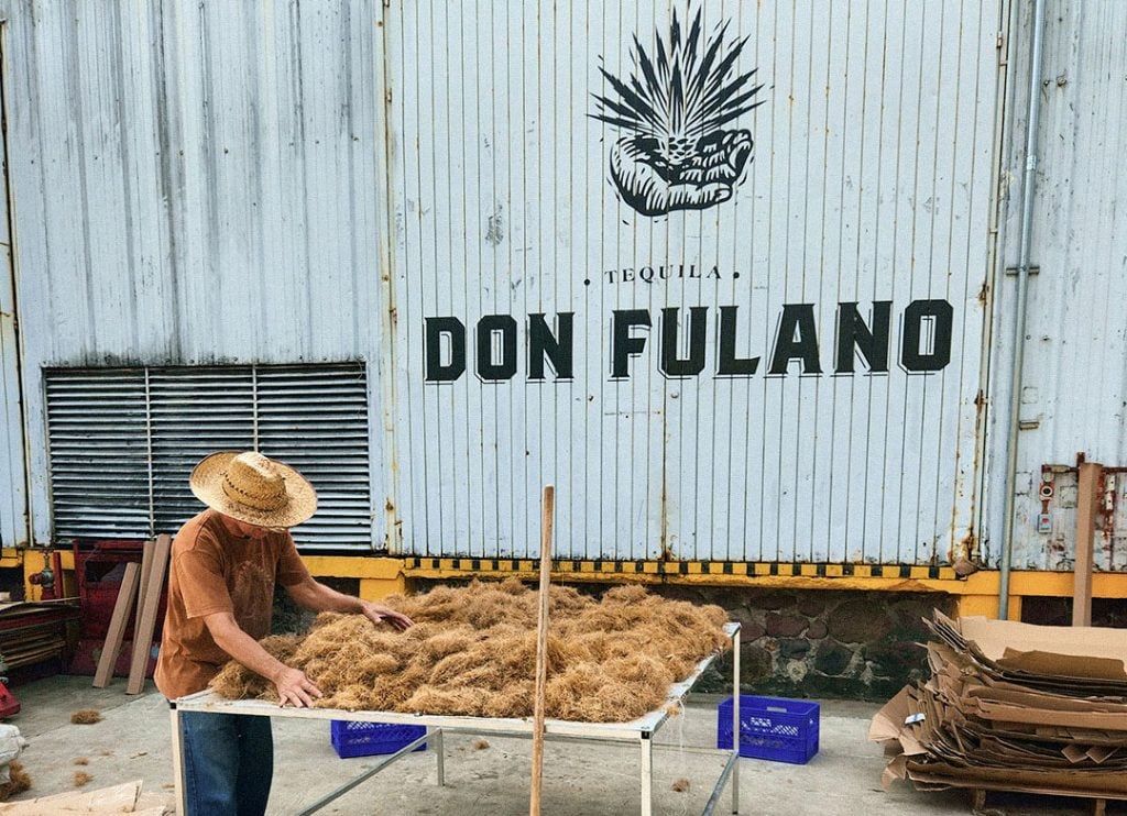 Agave bagasse processed at Don Fulano's distillery
