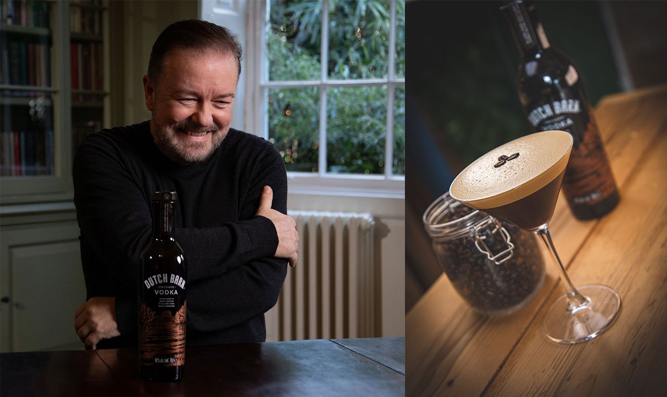 Win Ricky Gervais Tickets with Dutch Barn Orchard Vodka master of