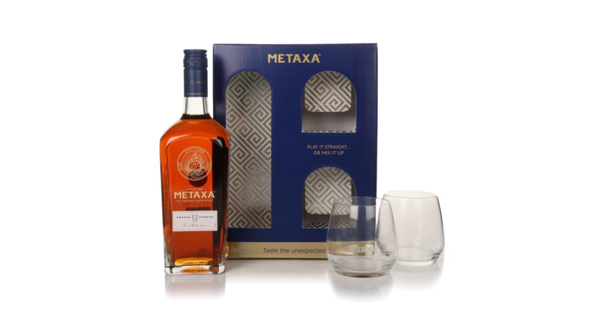 Master Malt Gift 12 | Metaxa Glasses 2x with Set Brandy of Stars