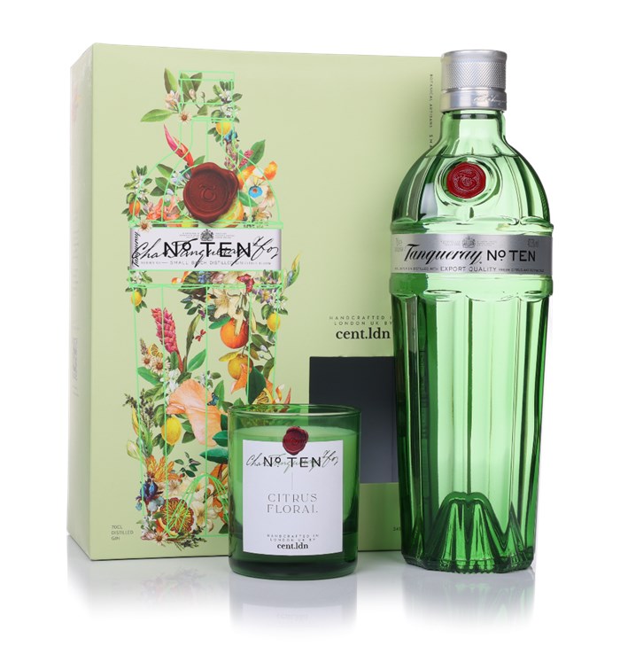 Tanqueray No Ten Gin T Set With Candle 70cl Master Of Malt