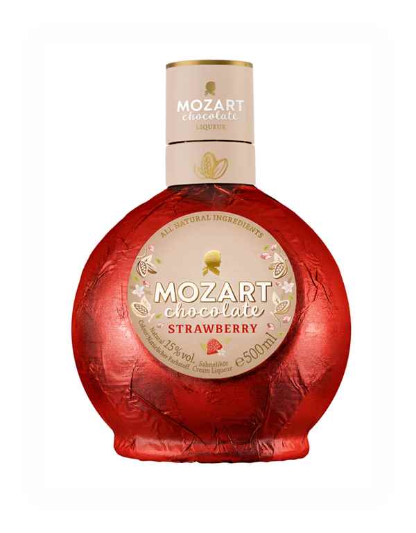 Mozart White Strawberry of Cream | Liqueur Chocolate Malt Master